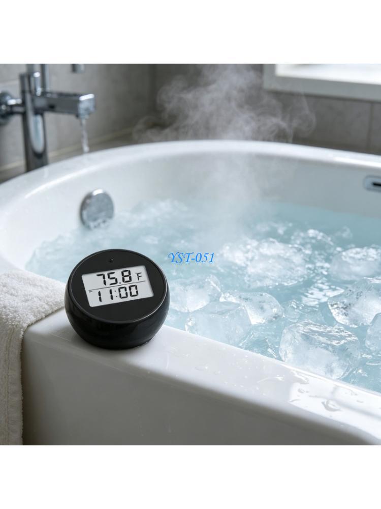 Pool Alarm Float - E15A Digitale schwimmende Eisbad-Thermometer, wasserdichte LED-Anzeige,