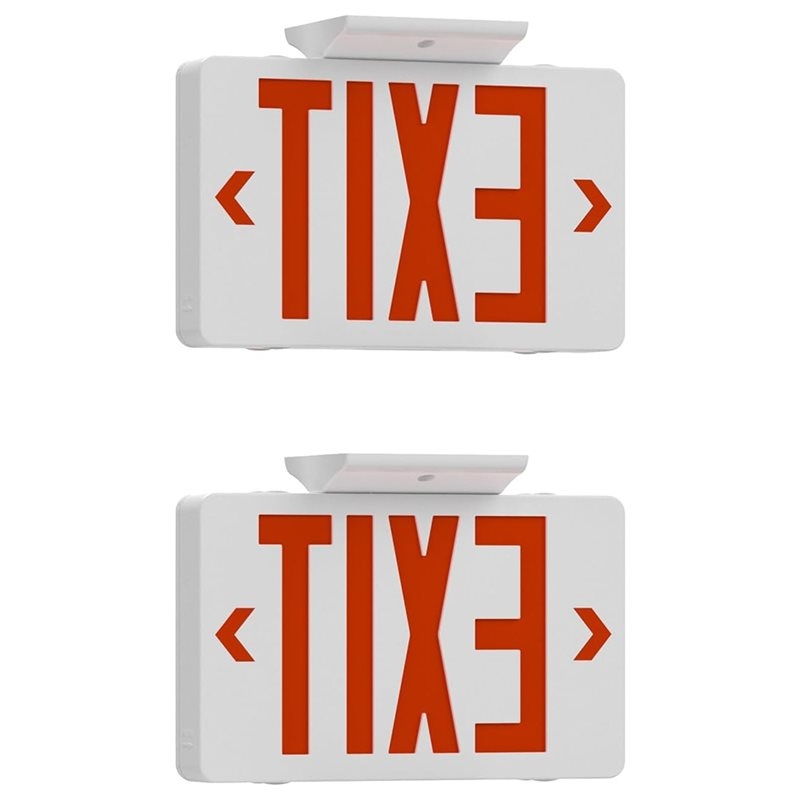 Emergency Exit Sign - ABKQ-UL-gelistetes LED-Notbeleuchtungsgerät mit Batterie-Backup, rotes Notlicht,