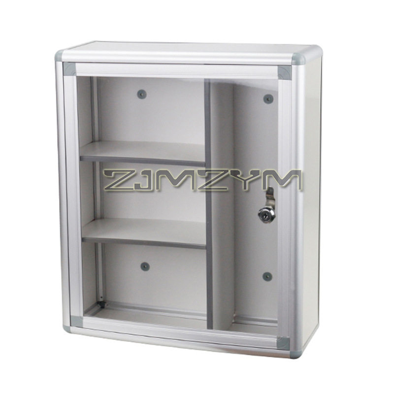 Medicine Cabinet Lock - Tragbarer Medizinbox-Schrank aus Aluminiumlegierung, wandmontiertes Erste-Hilfe-Set
