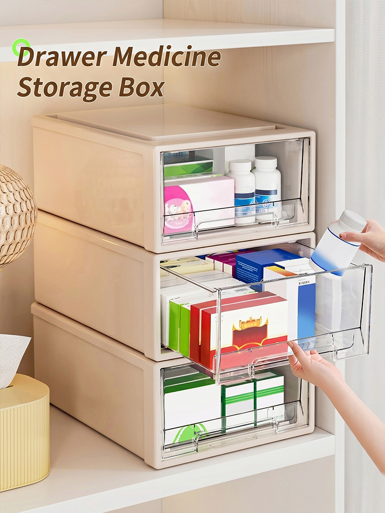 Medicine Cabinet Lock - Große Medikamenten-Organizer-Box, Tragbare Erste-Hilfe-Aufbewahrungsbox, Staubdichter Sicherheitsverschluss