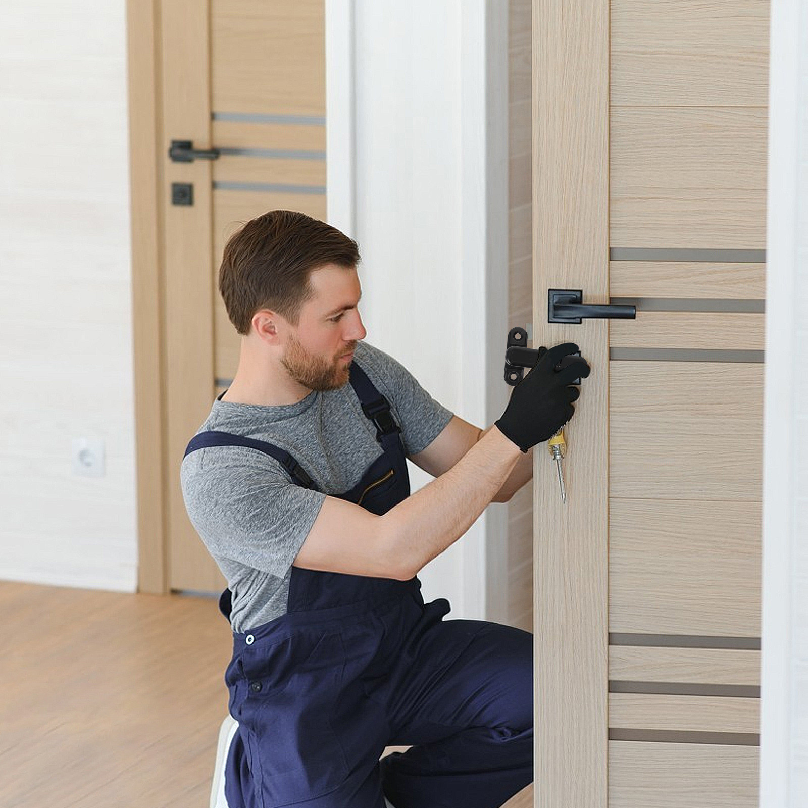 Door Stop Alarm - Türstopper-Alarm Türblocker Diebstahlschutz Reisesicherheitsschloss für Zuhause,