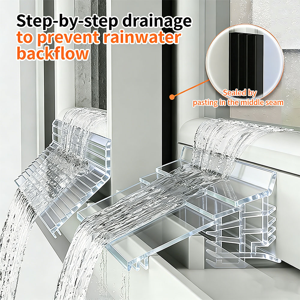 Window Lock Bar - 1,5m/1m Transparenter Wasserdichter Dichtungsstreifen Selbstklebende Fenster-Wasserblockierleiste