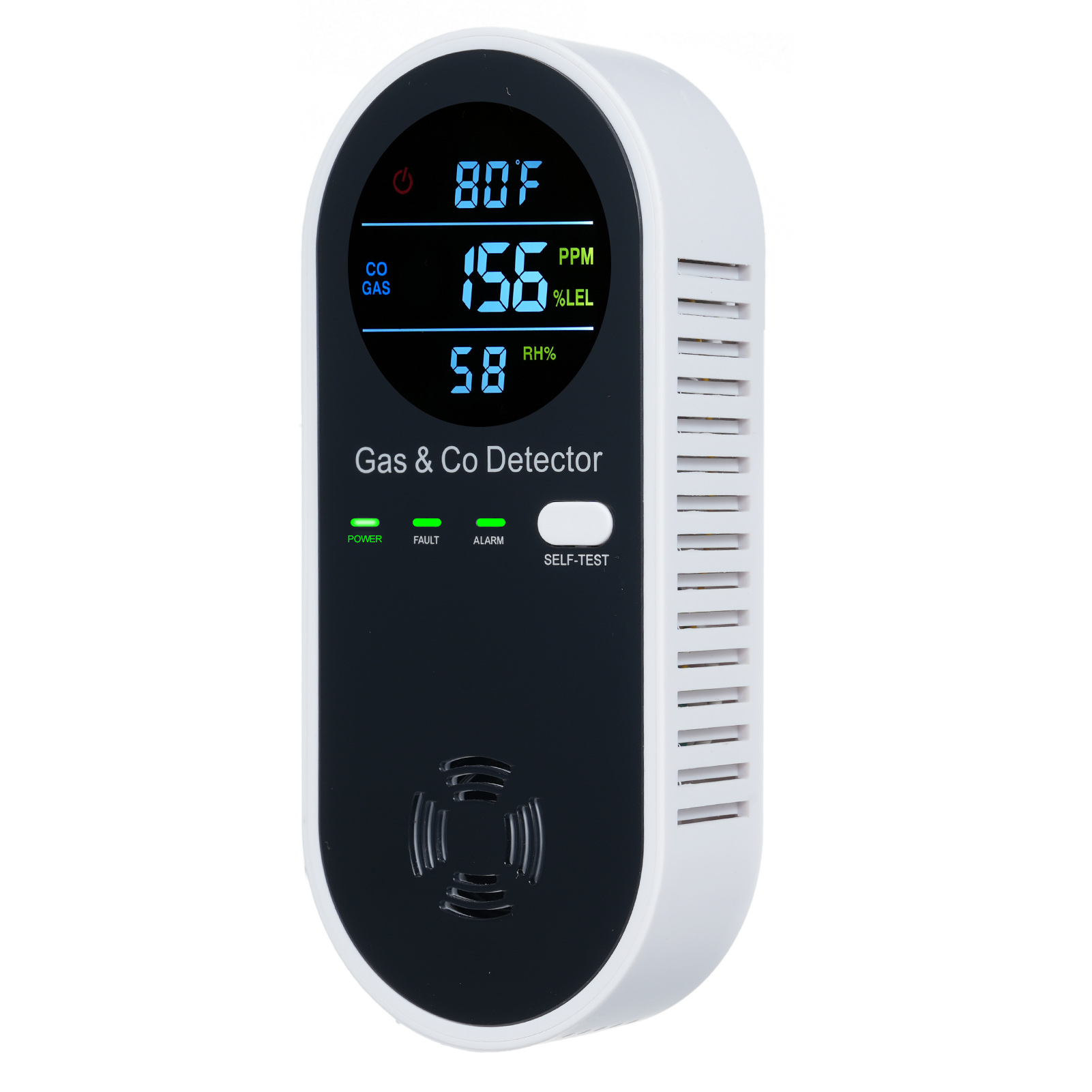 Co Detector Plug - 4-in-1-CO-Monitoralarm mit LCD-Display, Kohlenmonoxid- und Erdgas-Kombinationsdetektor,