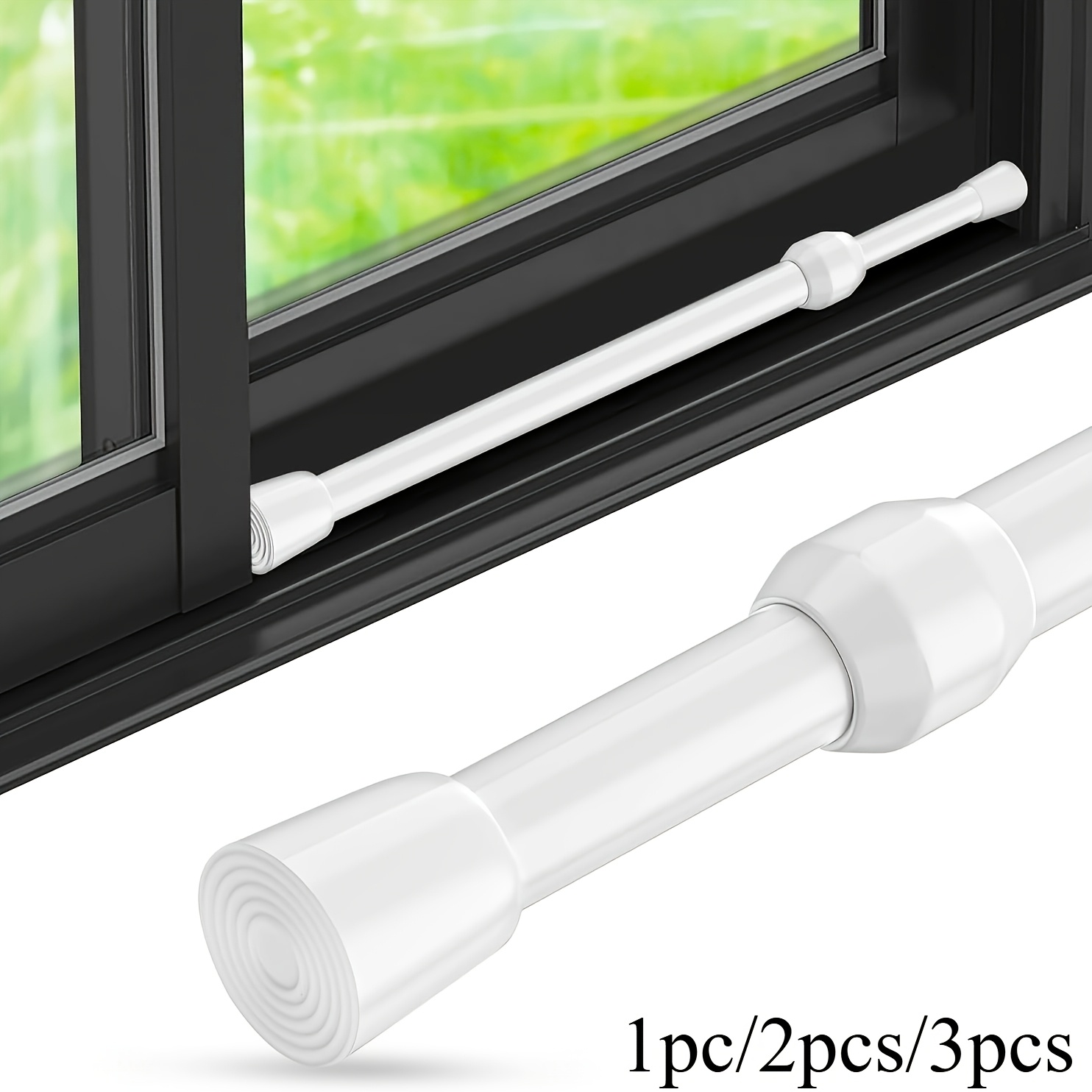 Window Lock Bar - Verstellbare Sicherheitsstange aus poliertem Metall für