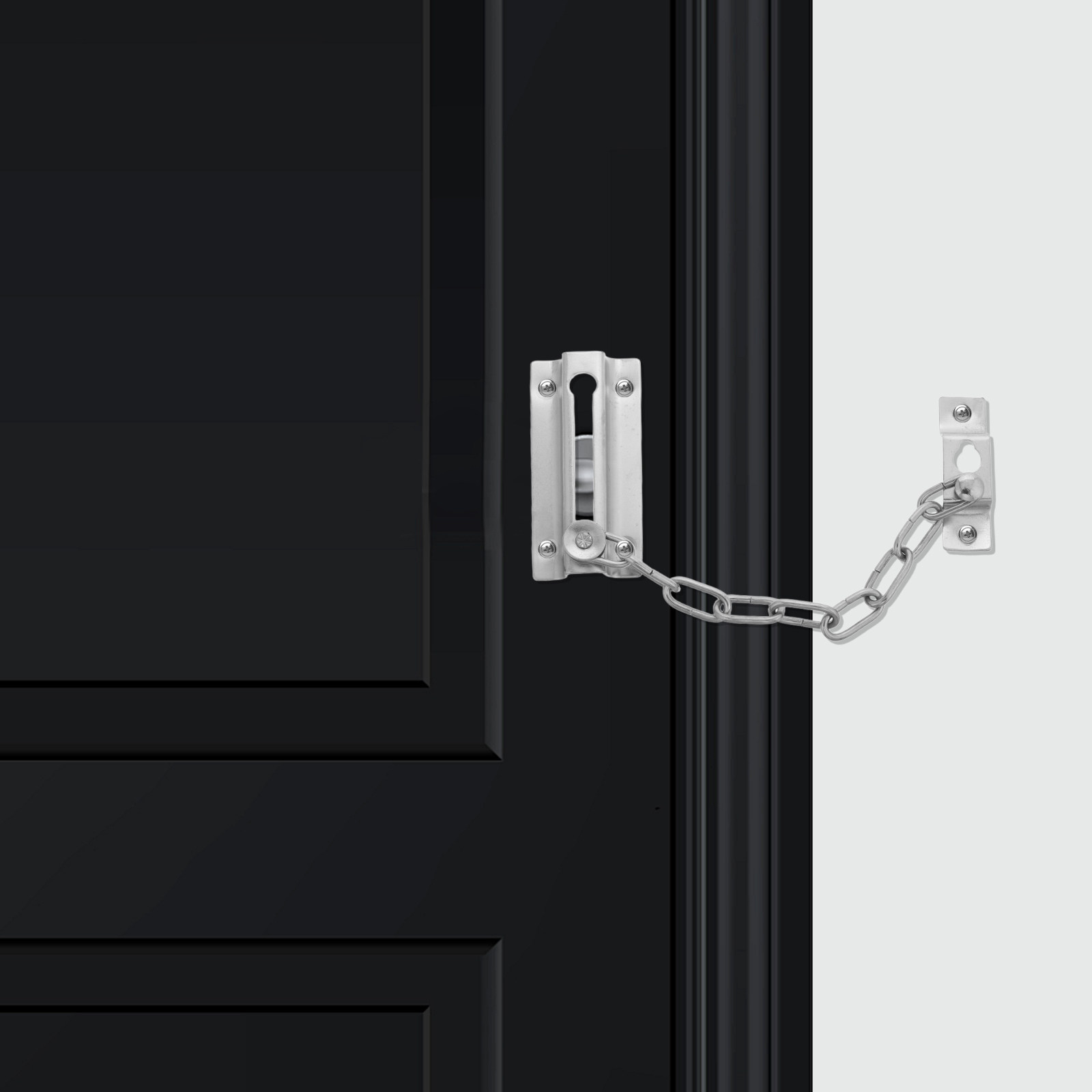 Security Chain Door - Robuste Türkettenschloss-Anti-Diebstahl-Druckverschlusskette für Innen- und Eingangstüren,