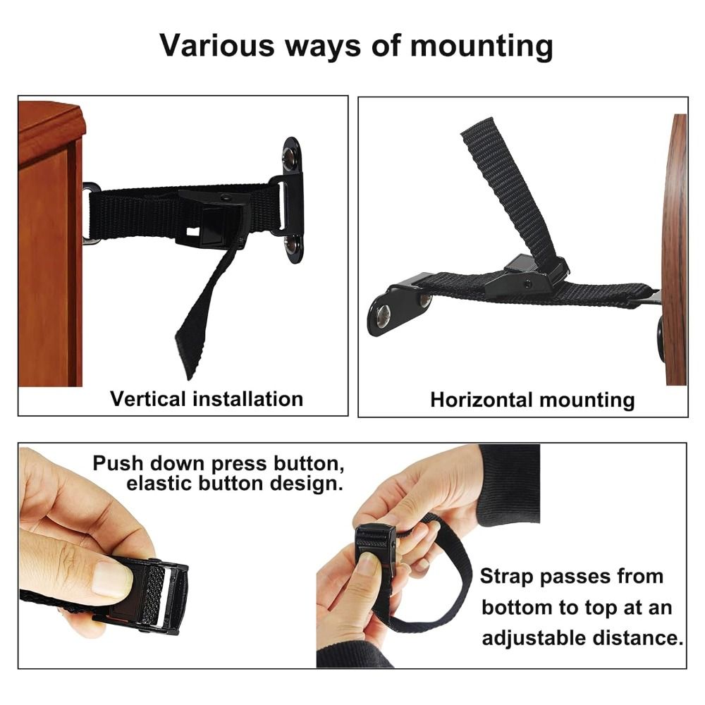 Earthquake Anchor Strap - Einfach zu installierende, erdbebensichere Möbelanker, verstellbarer,