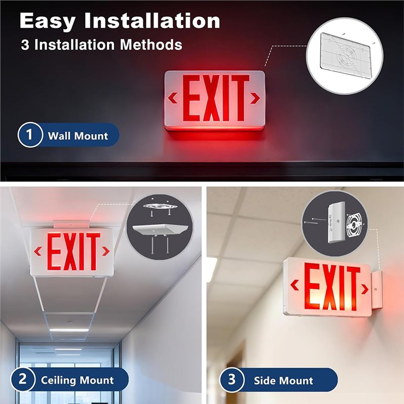 ABKQ-UL-gelistetes LED-Notbele – Emergency Exit Sign Bewertung und Preis
