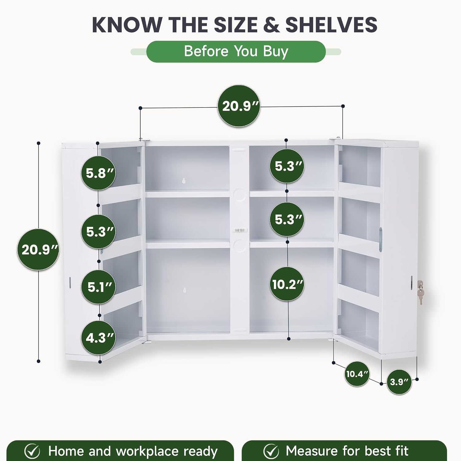 Großer abschließbarer Medizins – Medicine Cabinet Lock Bewertung und Preis